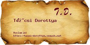 Técsi Dorottya névjegykártya