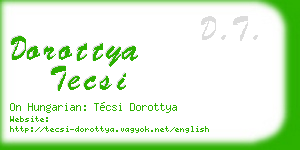dorottya tecsi business card